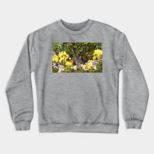 pair of wild mice spring flowers Crewneck Sweatshirt